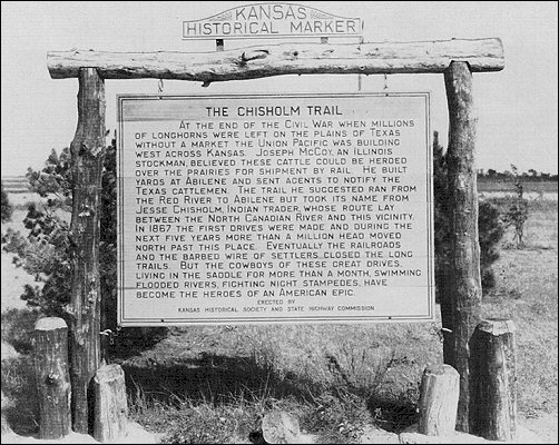 Chisholm Trail marker