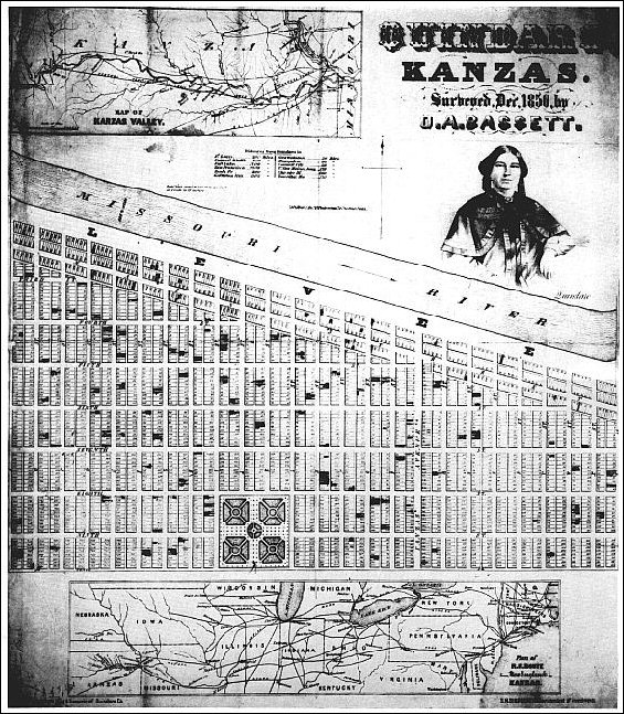 Quindaro survey map, 1856