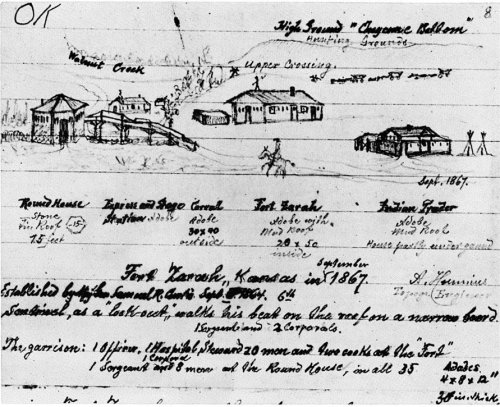 Ado Hunnius Sketch of Fort Zarah area